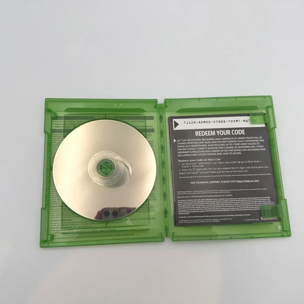 EA Battlefield 1 Early Enlister Deluxe‎ Edition Xbox One Green Case WWI FPS